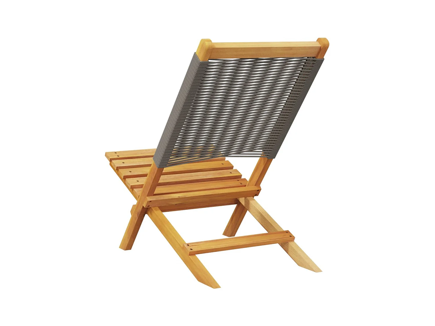 Tuinstoelen 2 st massief acaciahout en polypropeen grijs