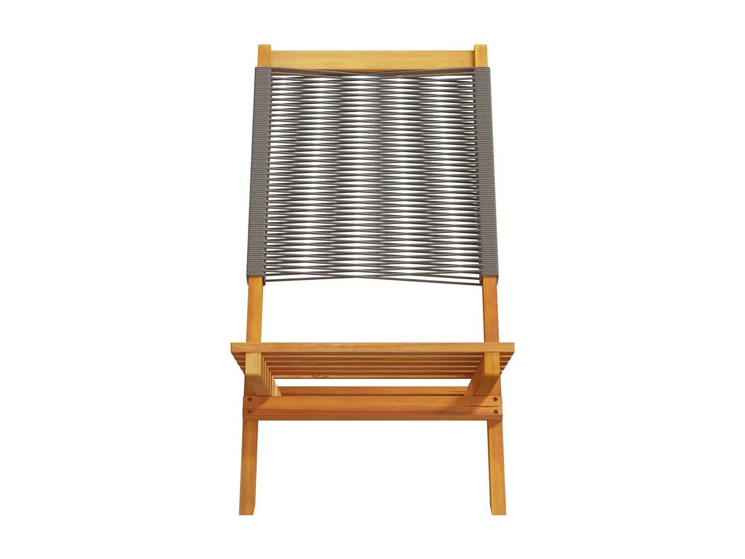 Tuinstoelen 2 st massief acaciahout en polypropeen grijs