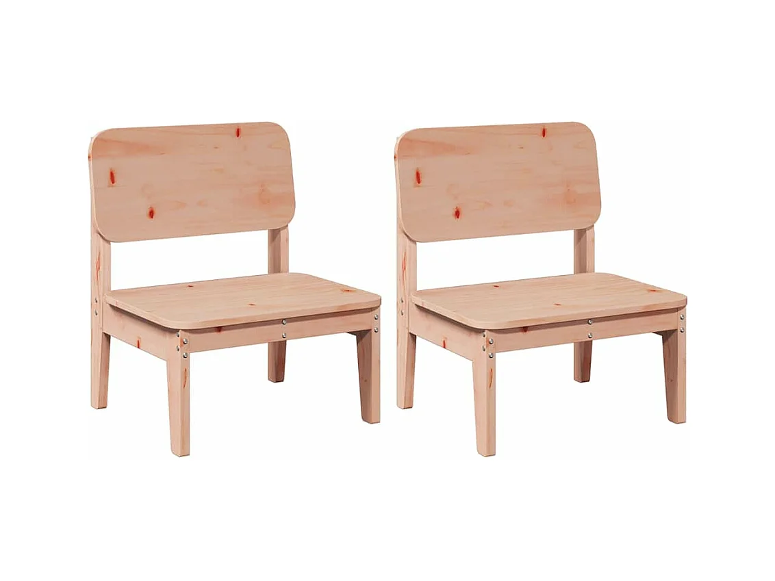 Tuinstoelen 2 st 60x52,5x72 cm massief douglashout