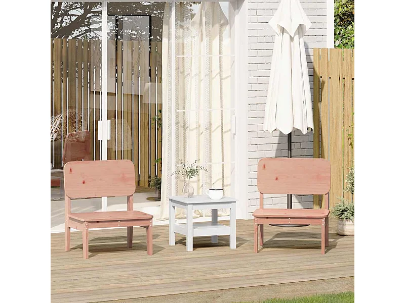 Chaises de jardin lot de 2 60x52,5x72 cm bois massif de douglas