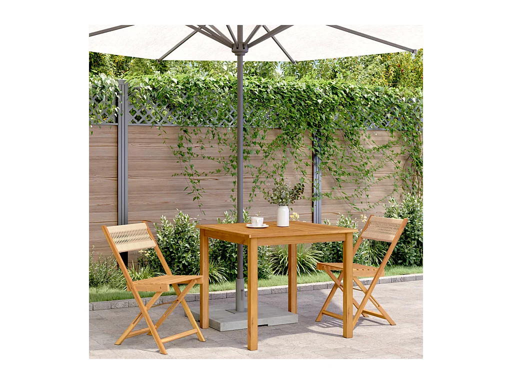 Cadeiras de bistrô 2 peças acácia maciça e polipropileno bege