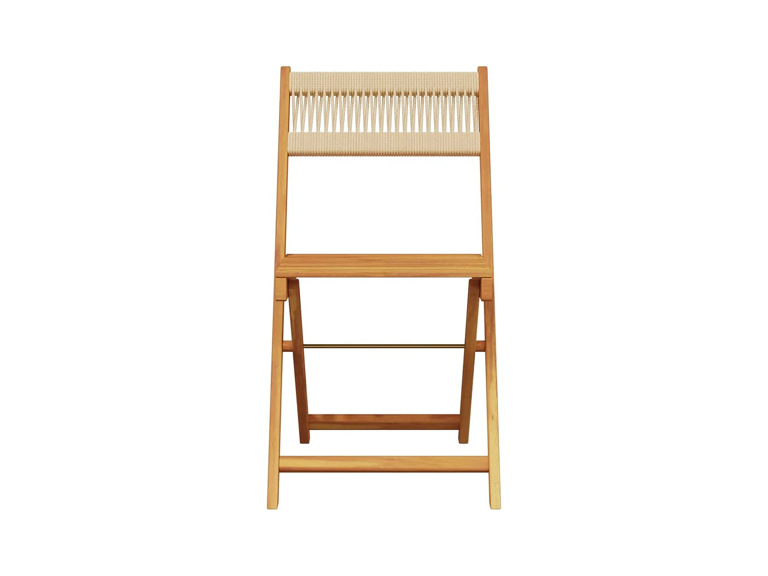 Cadeiras de bistrô 2 peças acácia maciça e polipropileno bege