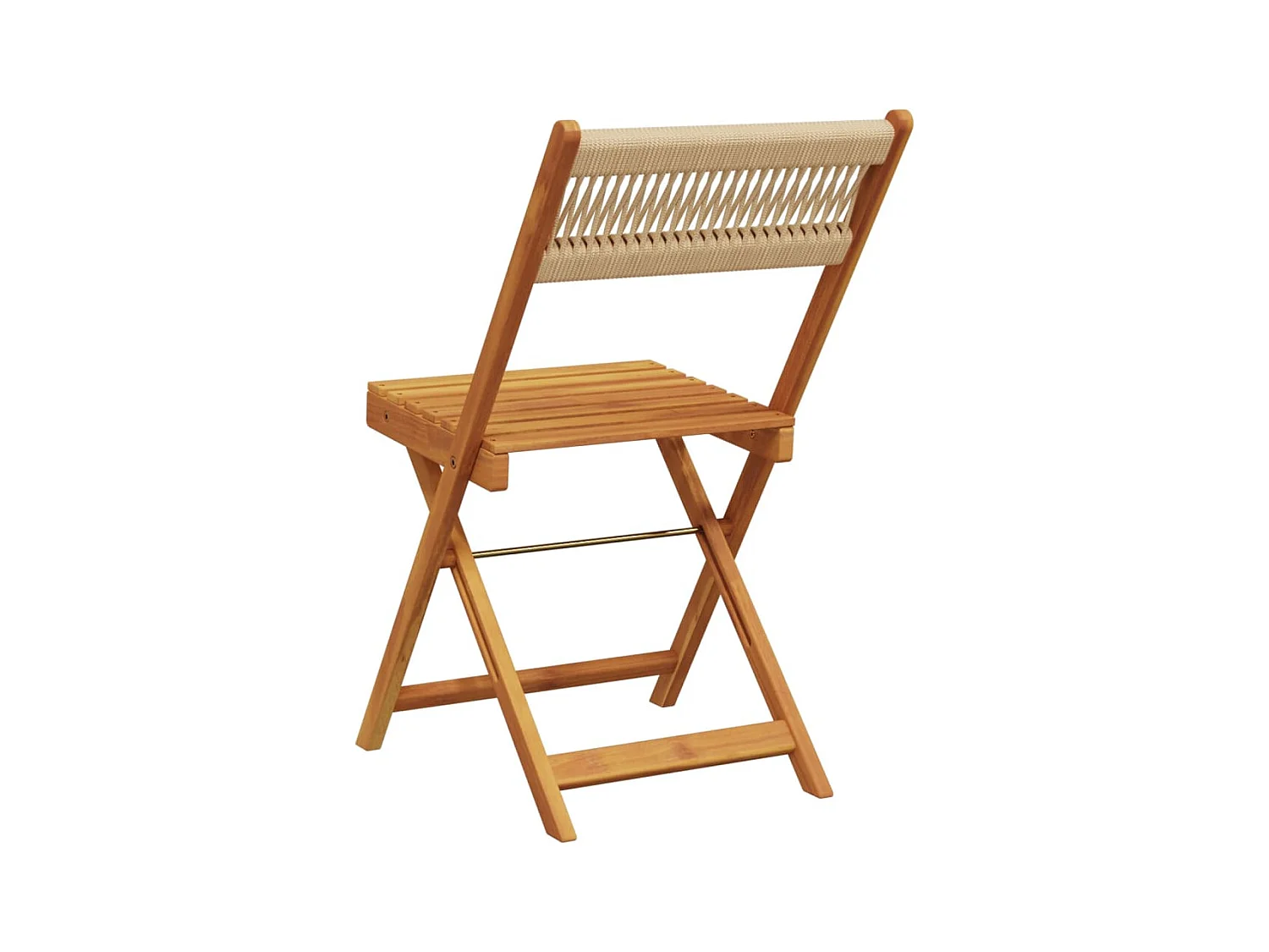 Cadeiras de bistrô 2 peças acácia maciça e polipropileno bege