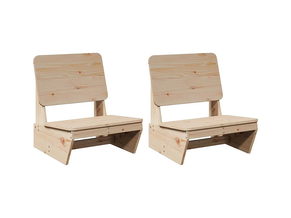 Tuinstoelen 2 st 60x64x70,5 cm massief grenenhout