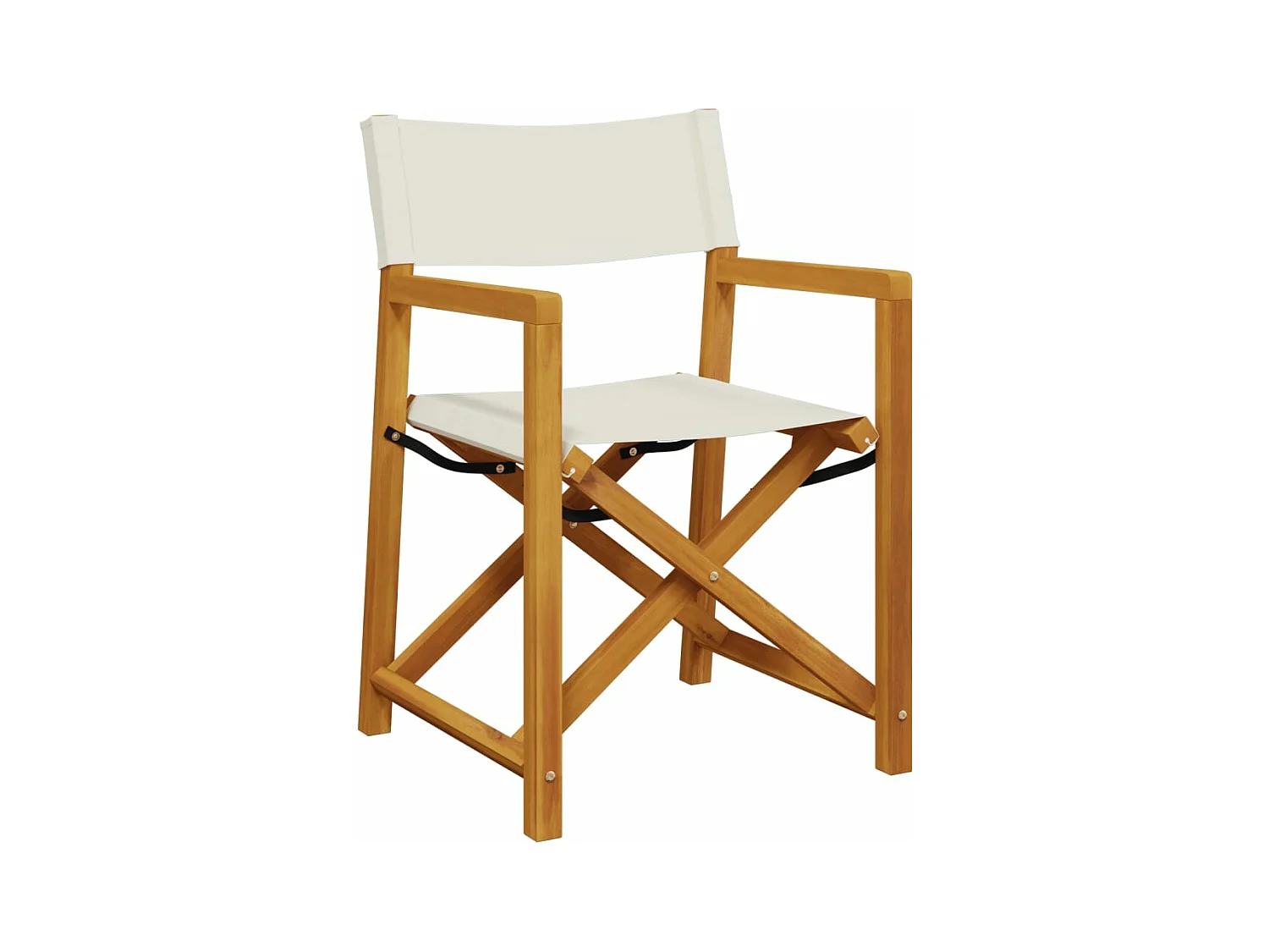 Sillas de jardín plegables 2 unidades tela blanco crema