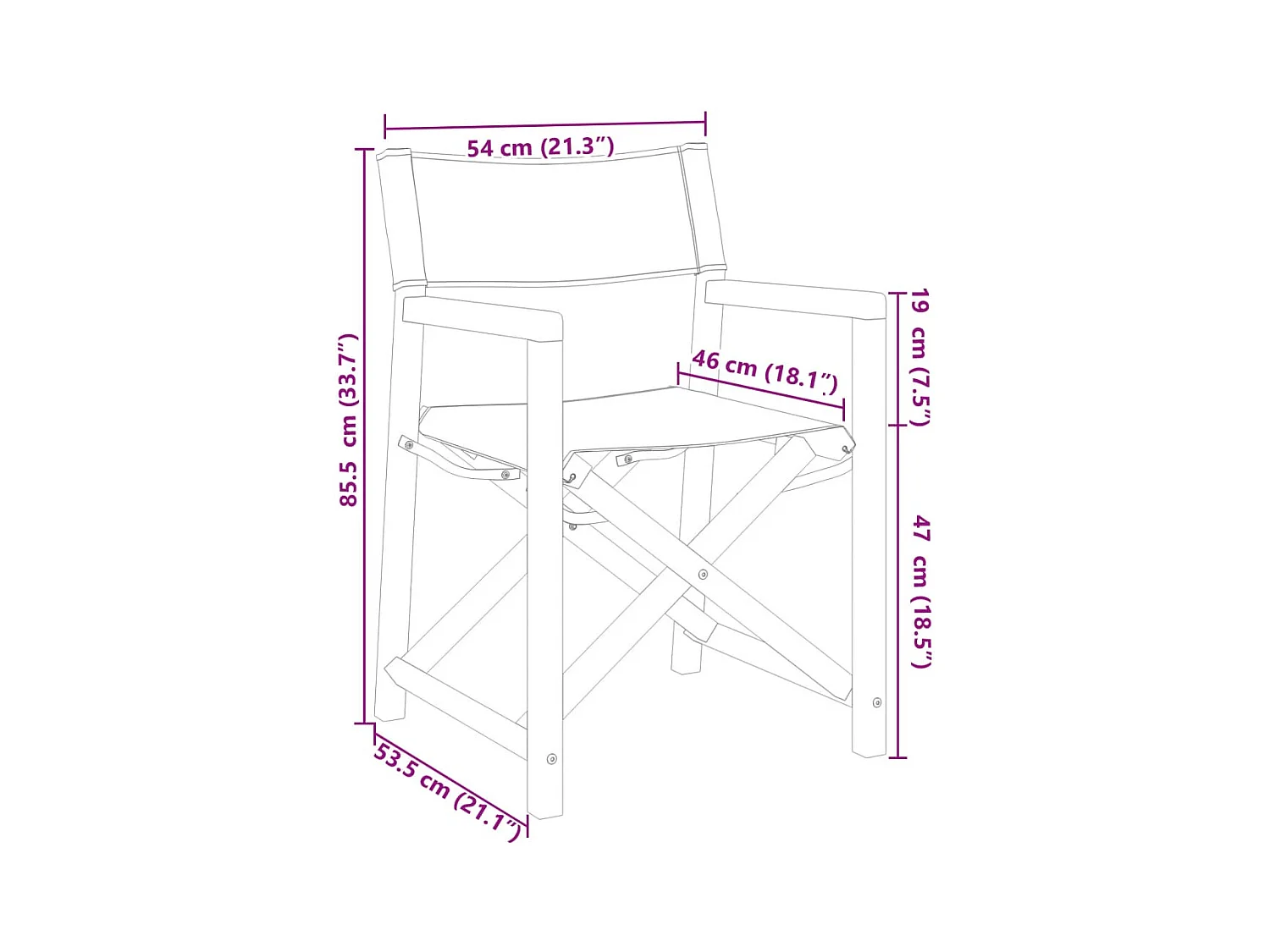 Sillas de jardín plegables 2 unidades tela blanco crema