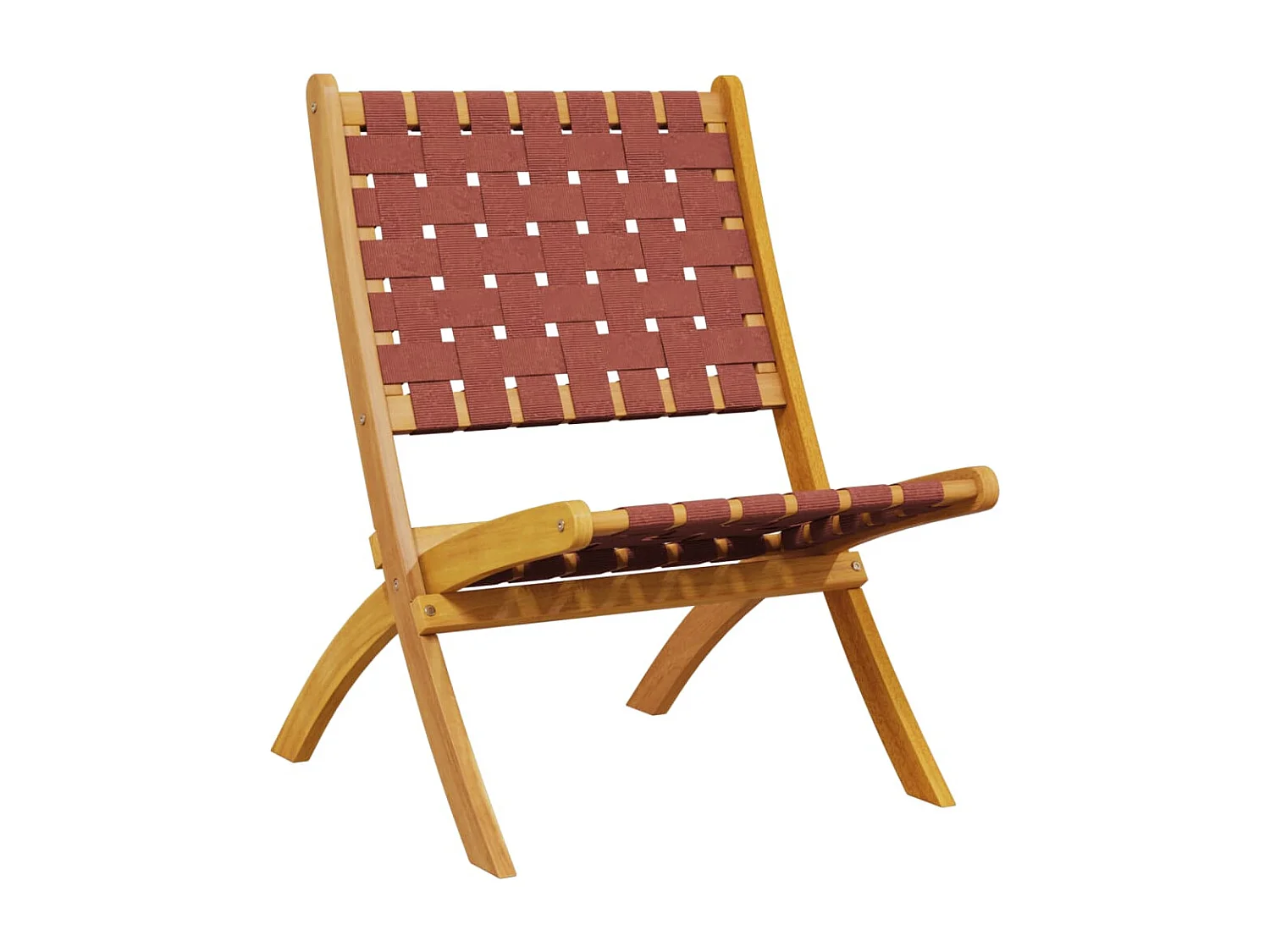 Sillas de jardín plegables 2 unidades madera de acacia y tela roja