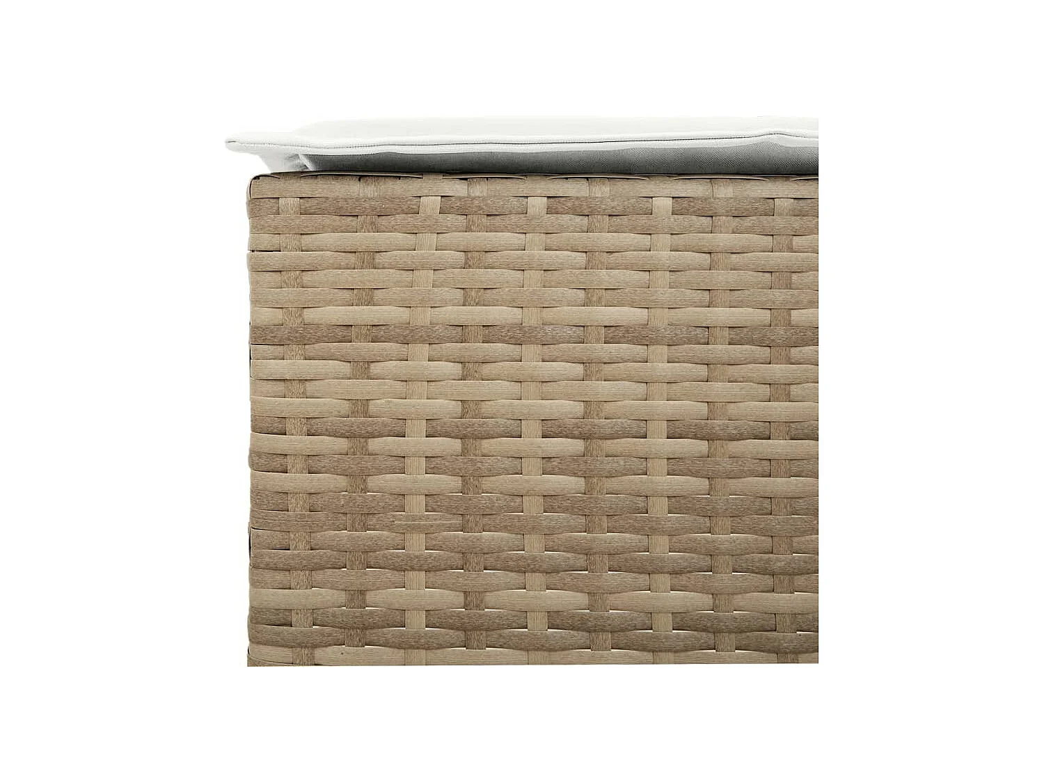 Tabourets de bar jardin avec coussins lot de 2 beige poly rotin