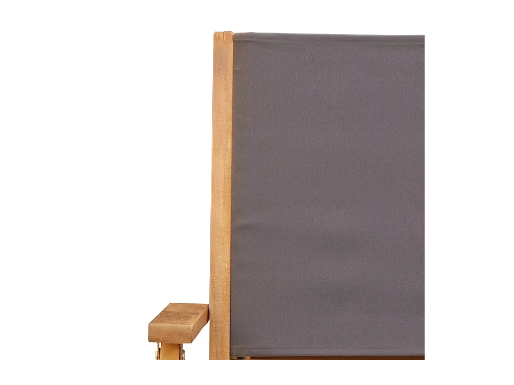 Chaises de jardin pliantes lot de 6 tissu et bois massif