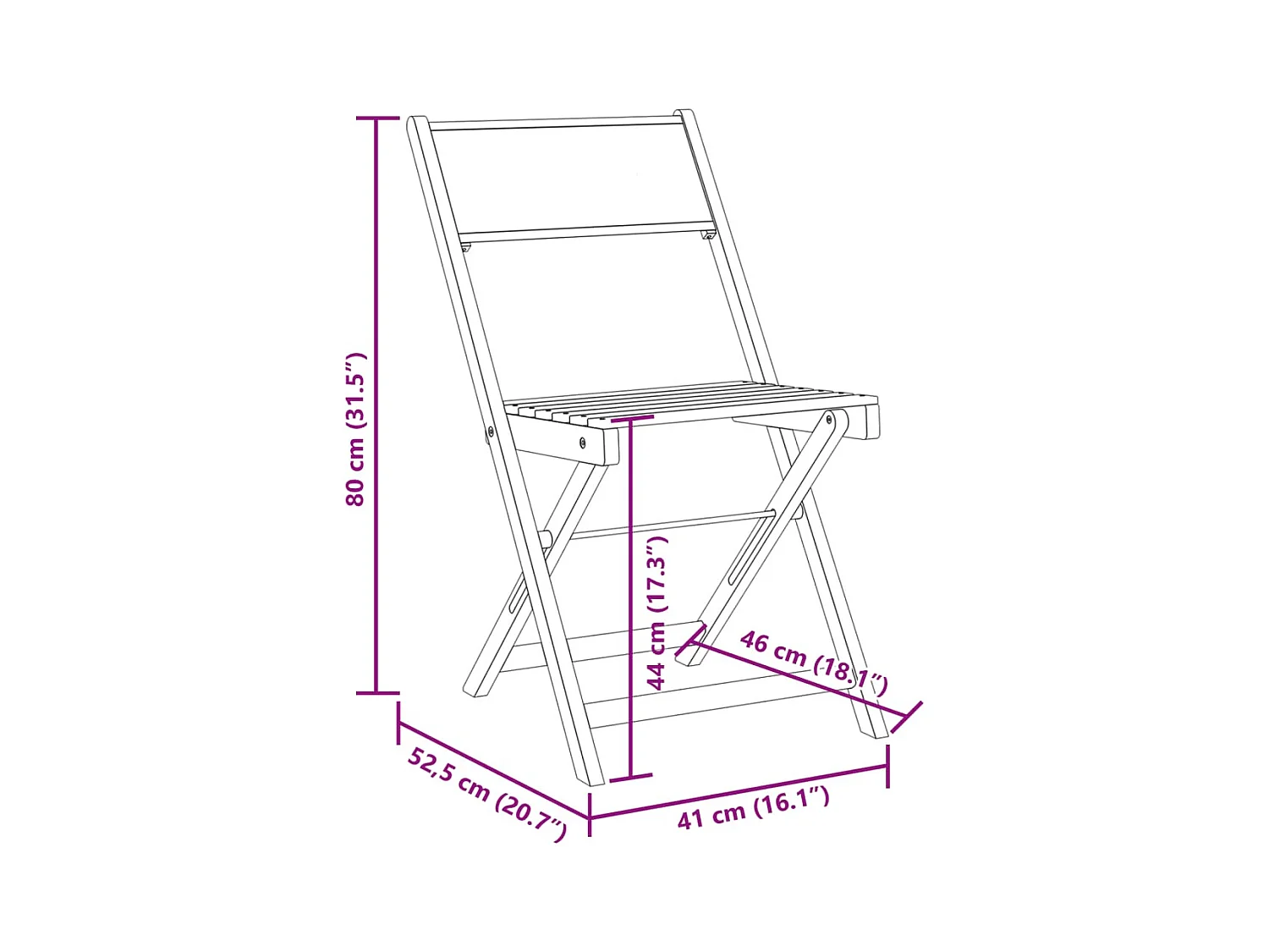 Chaises de jardin pliantes lot de 6 tissu et bois massif