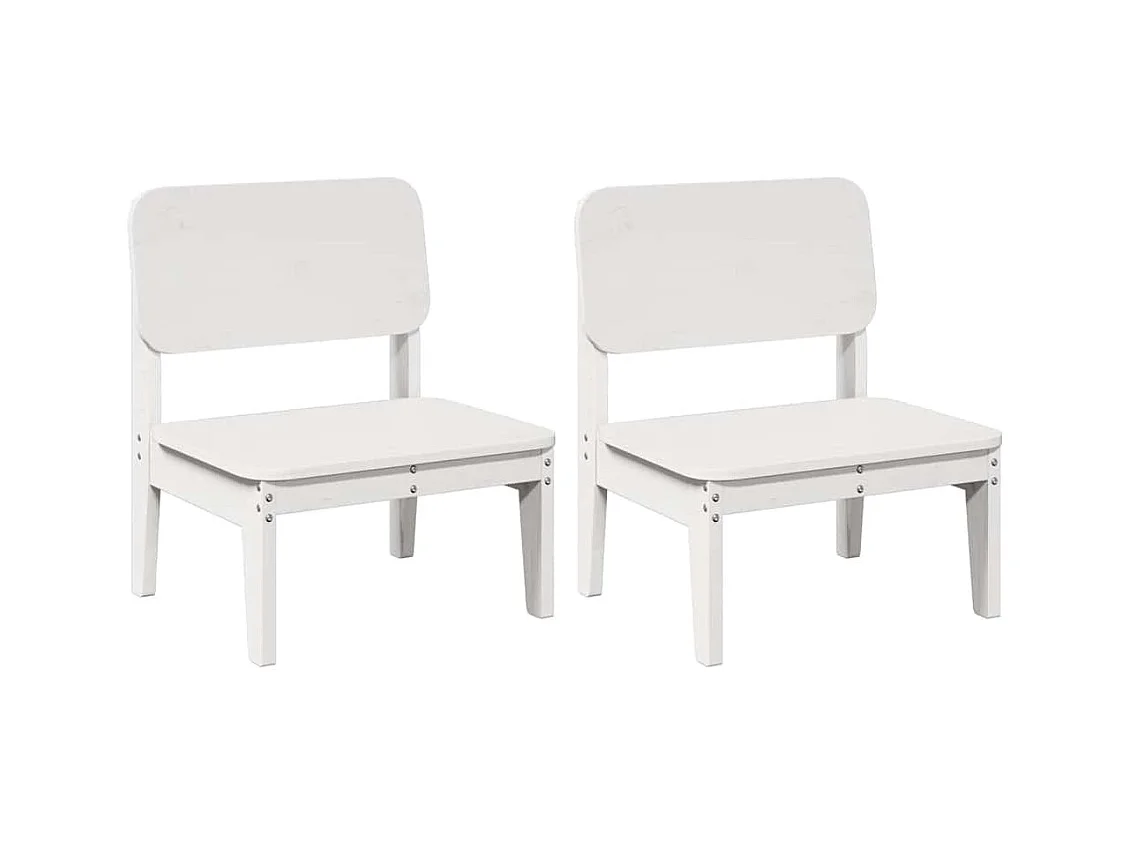 Cadeiras de jardim 2 peças 60x52,5x72 cm pinho maciço branco