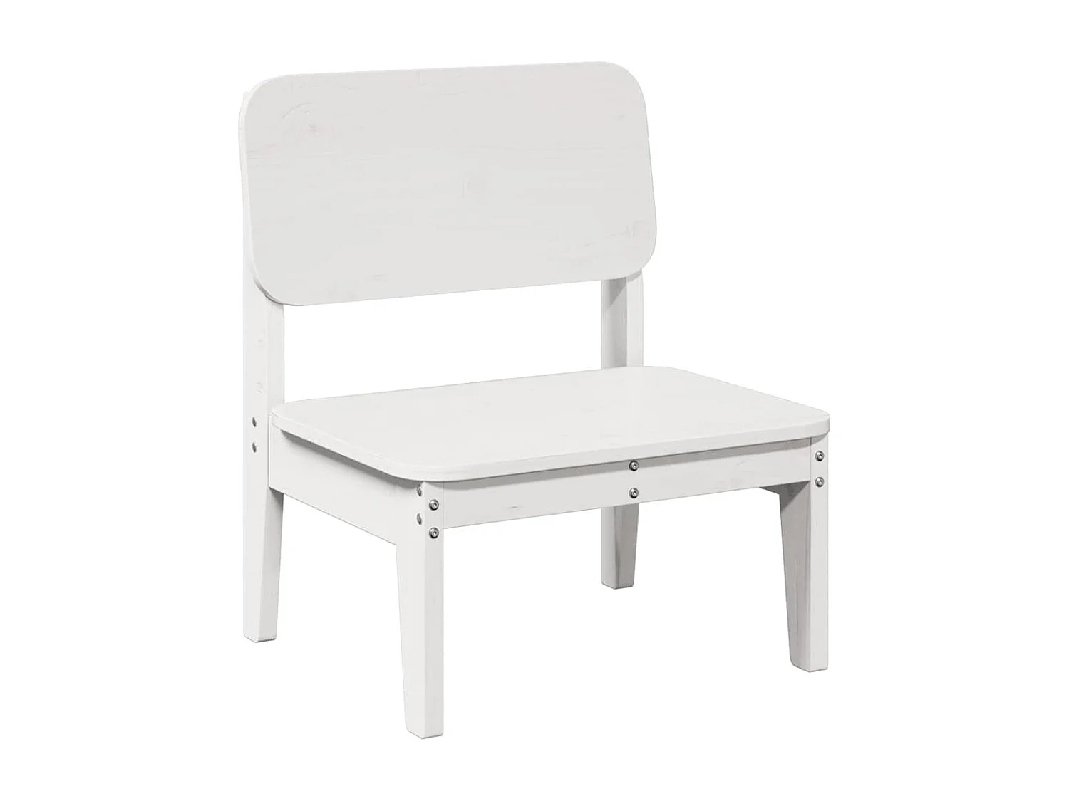 Chaises de jardin lot de 2 blanc 60x52,5x72 cm bois massif pin