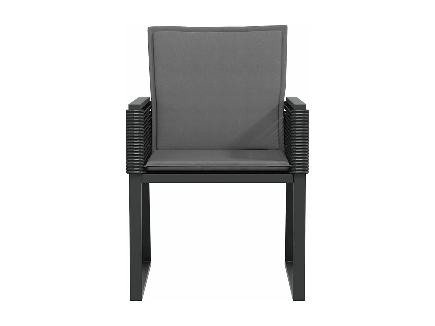 Sillones de jardín con cojines 2 unidades ratán sintético negro