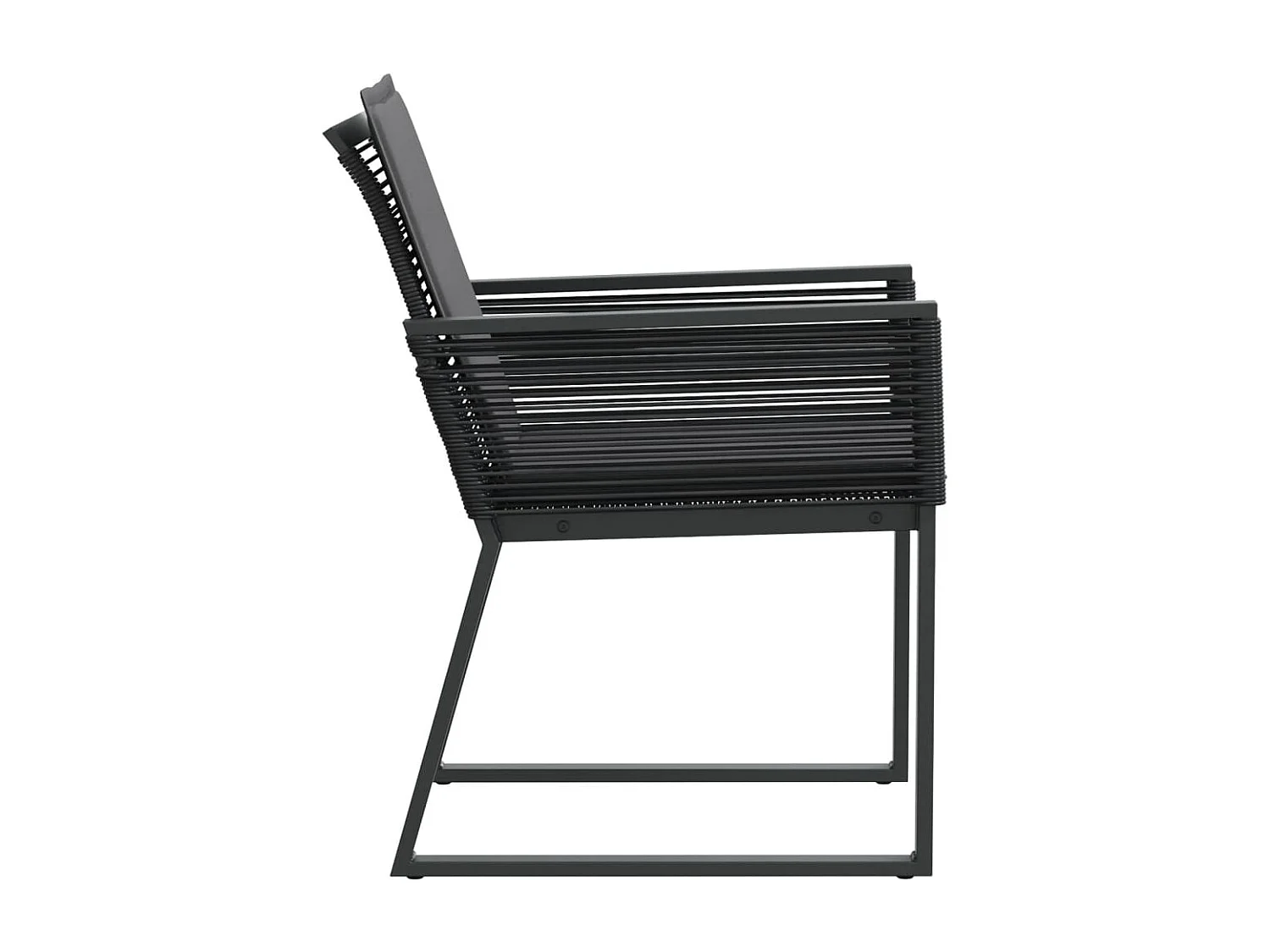 Sillones de jardín con cojines 2 unidades ratán sintético negro