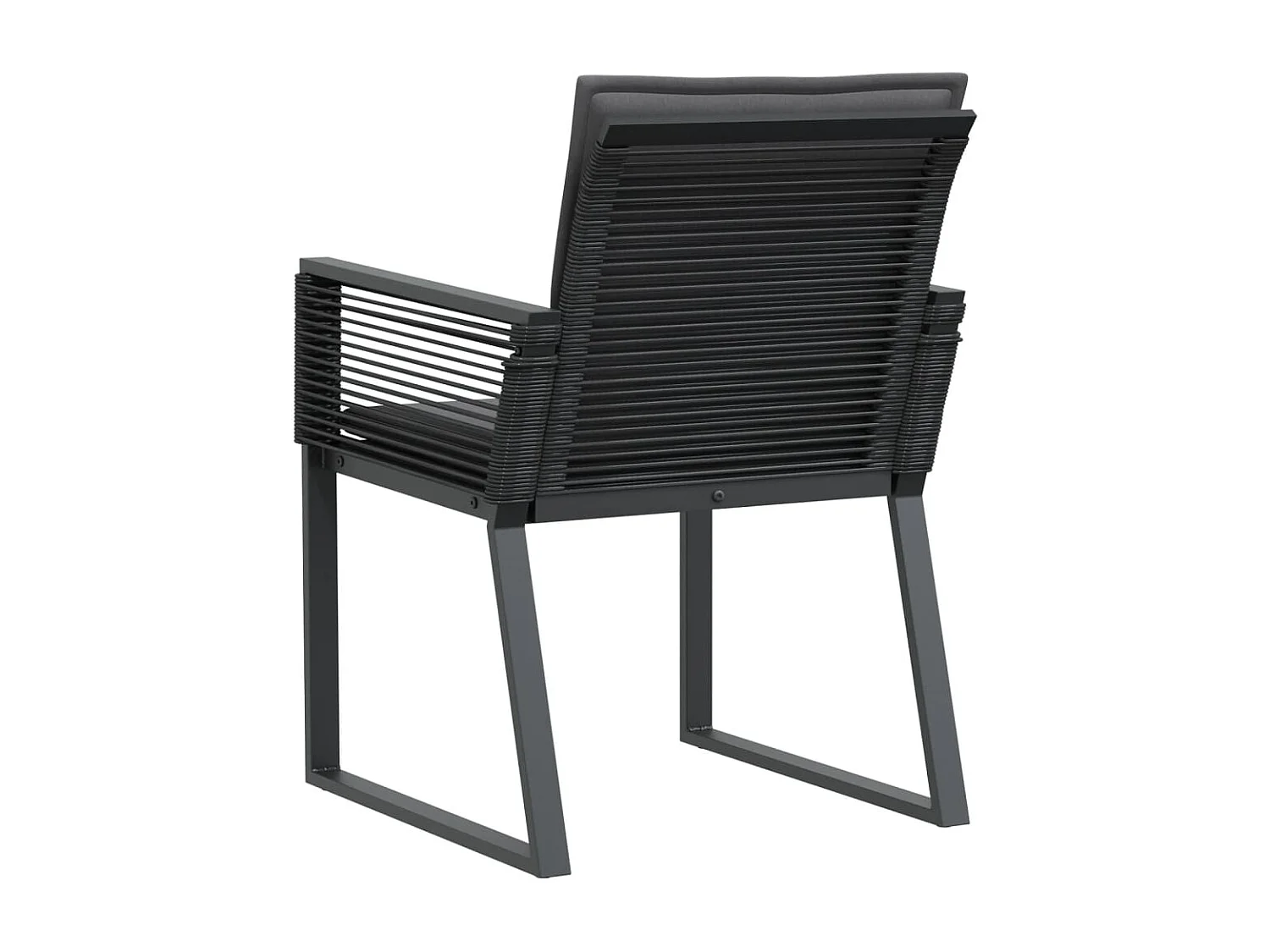 Sillones de jardín con cojines 2 unidades ratán sintético negro