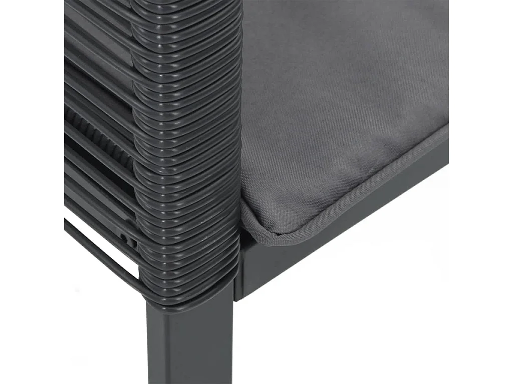 Sillones de jardín con cojines 2 unidades ratán sintético negro