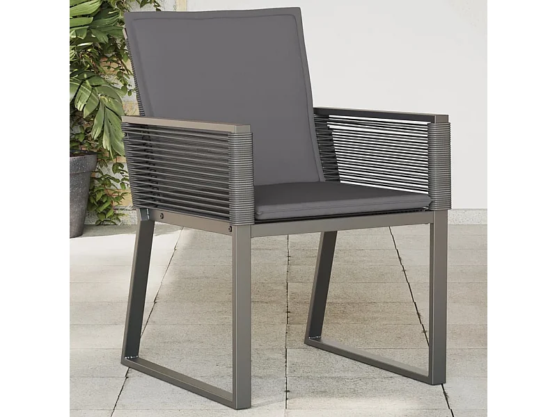 Sillones de jardín con cojines 2 unidades ratán sintético negro