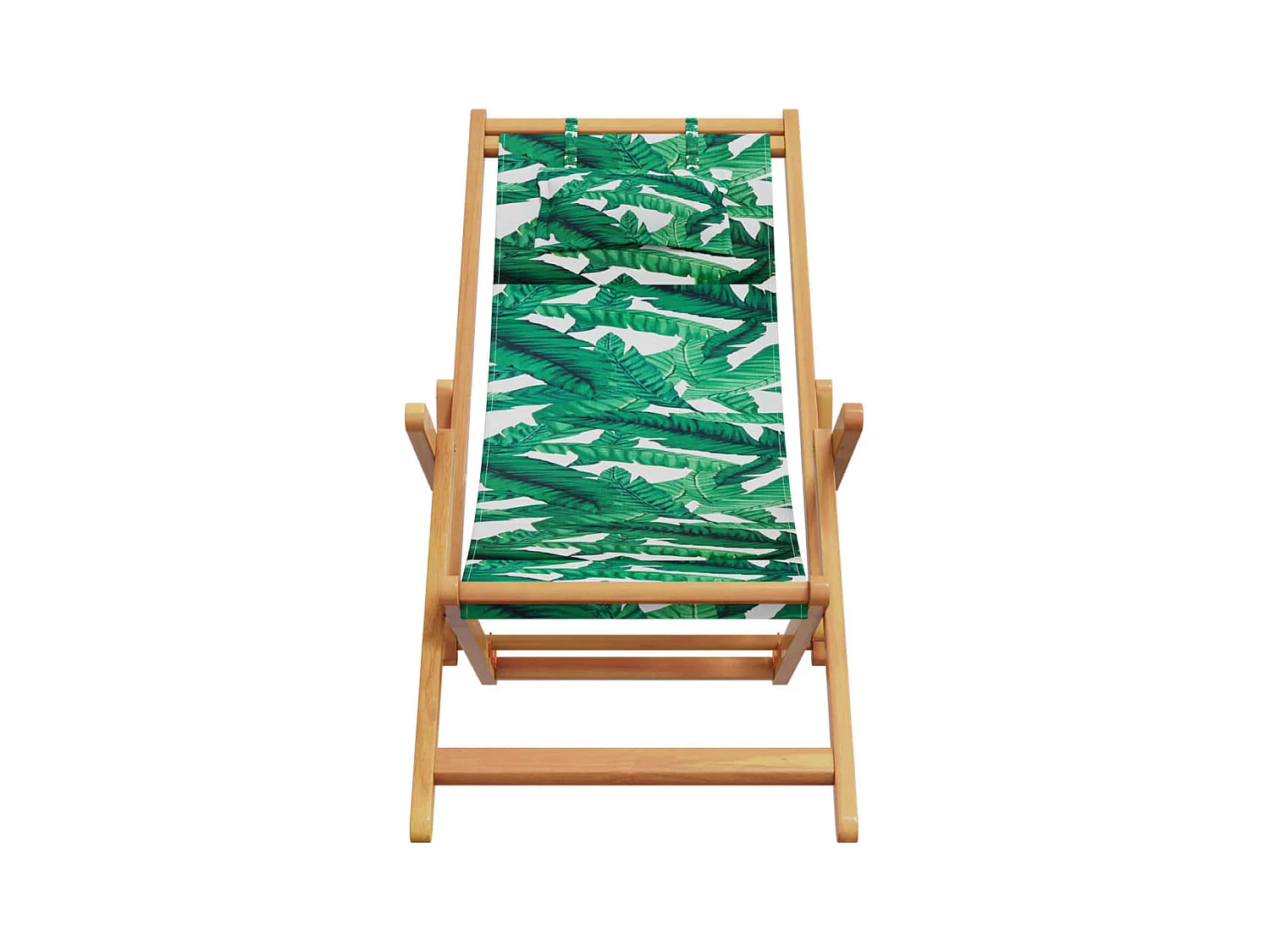 Chaises de plage pliantes lot de 2 tissu et bois massif