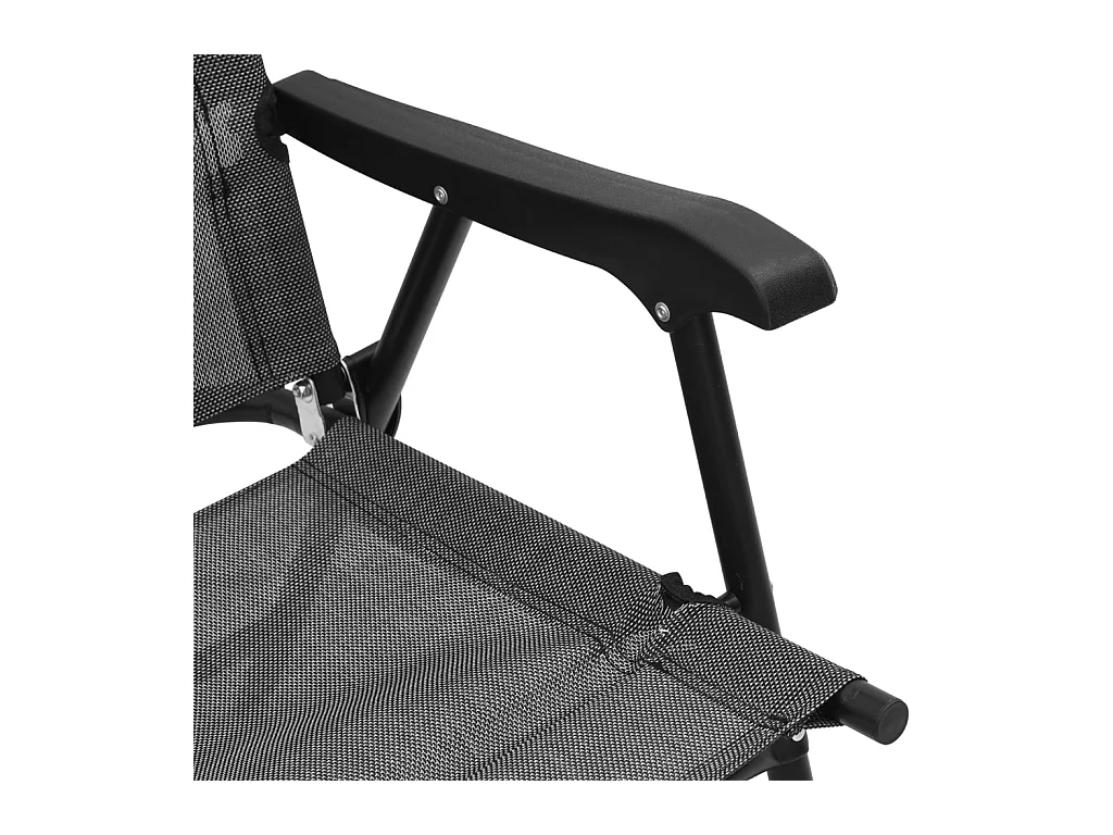 Chaises de jardin pliables lot de 2 en acier et textilène