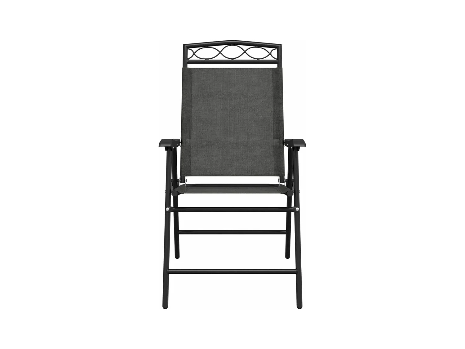 Sillas de jardín plegables 2 unidades acero y textileno gris melange