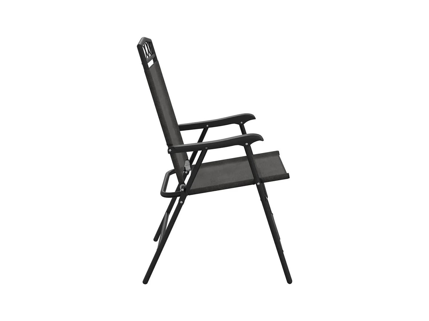 Sillas de jardín plegables 2 unidades acero y textileno gris melange