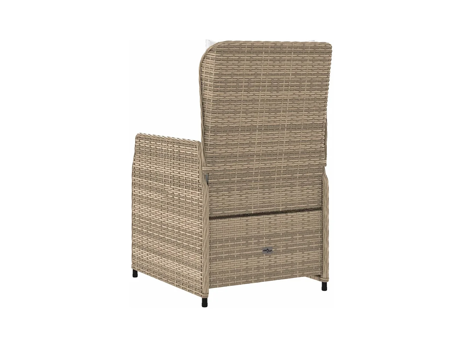 Cadeiras jardim reclináveis 2 peças vime PE bege