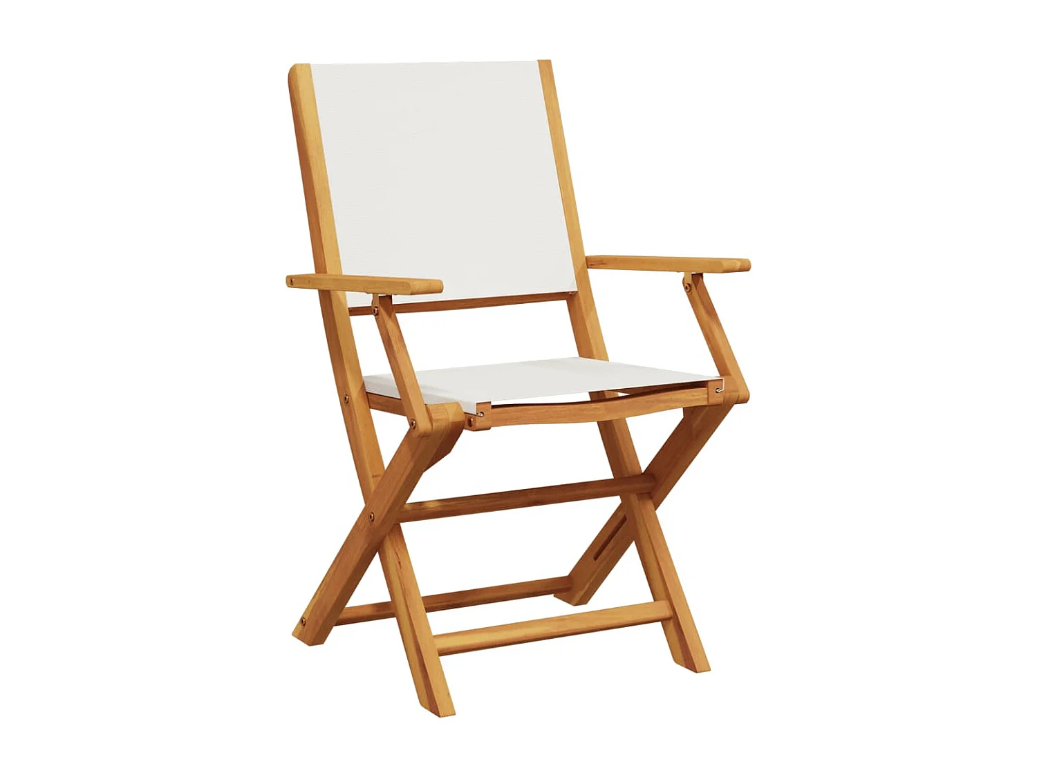 Chaises de jardin pliantes lot de 6 tissu et bois massif