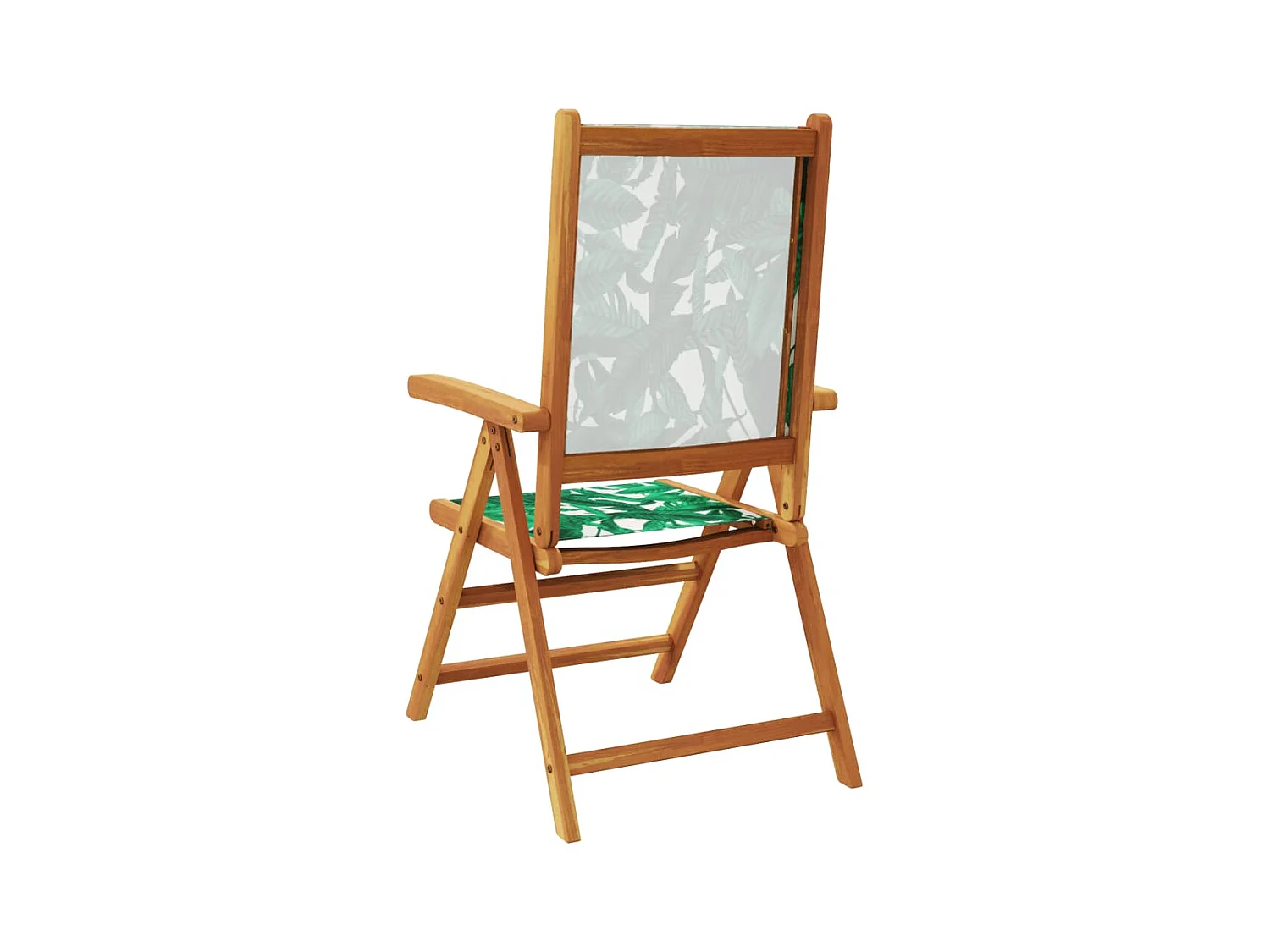 Chaises inclinables de jardin lot de 6 vert tissu bois massif