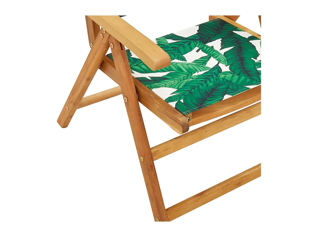 Chaises inclinables de jardin lot de 6 vert tissu bois massif