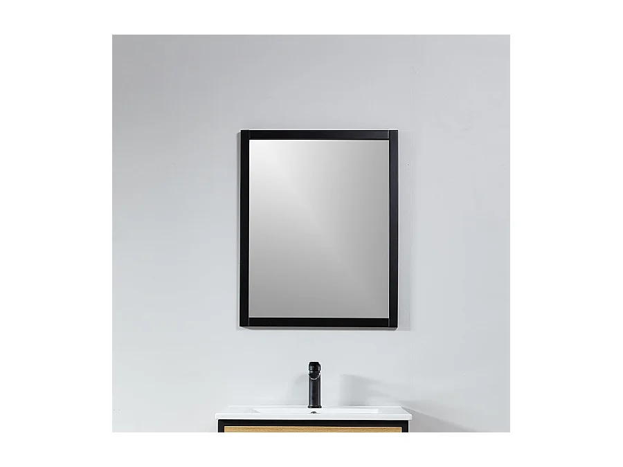 Miroir rectangulaire NEO 56x70cm avec cadre noir mat