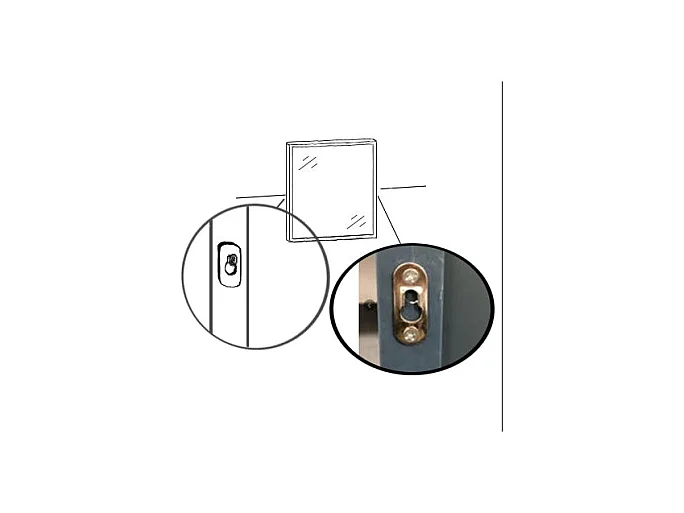 Miroir rectangulaire NEO 56x70cm avec cadre noir mat