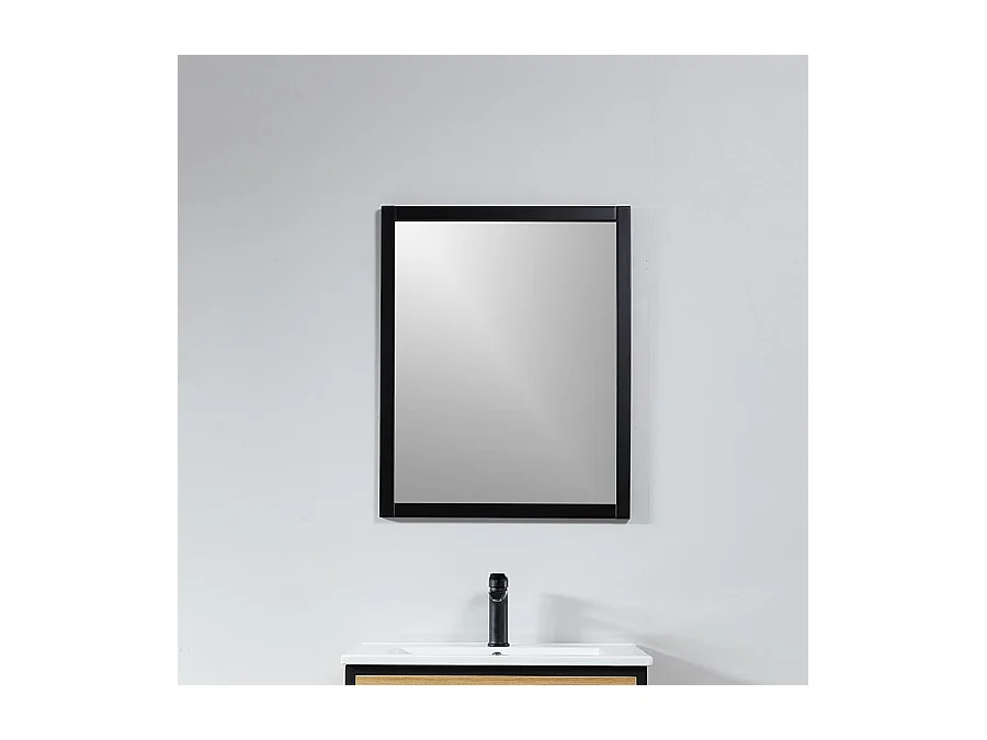 Miroir rectangulaire NEO 56x70cm avec cadre noir mat