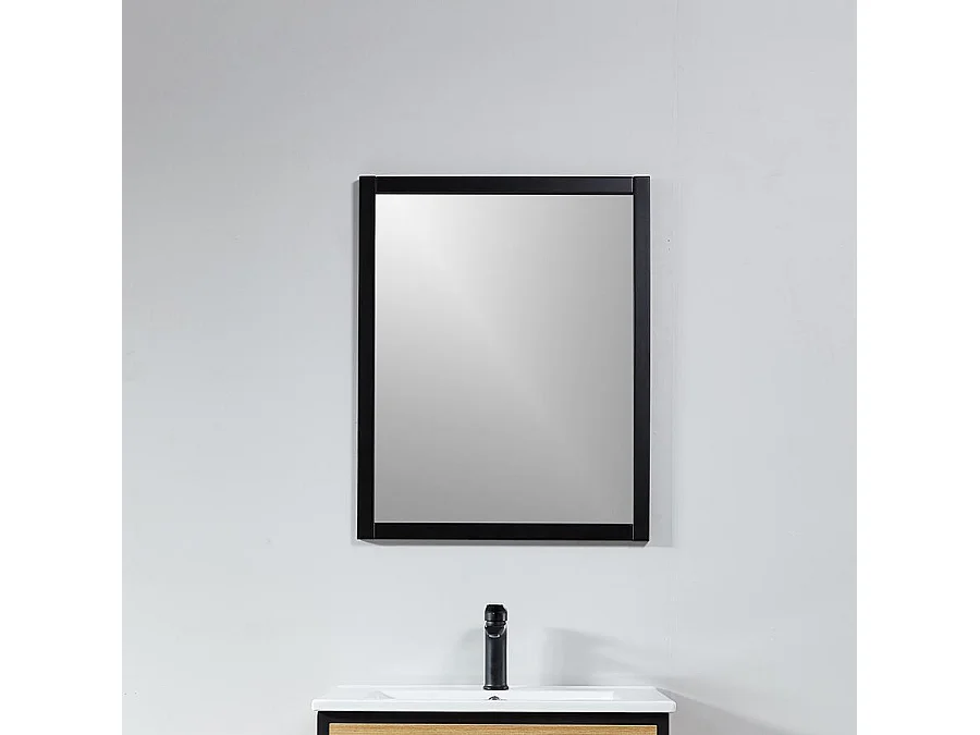 Miroir rectangulaire NEO 56x70cm avec cadre noir mat