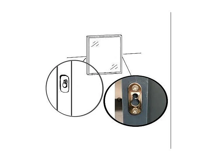 Espejo NEO rectangular 56x70cm con marco negro mate