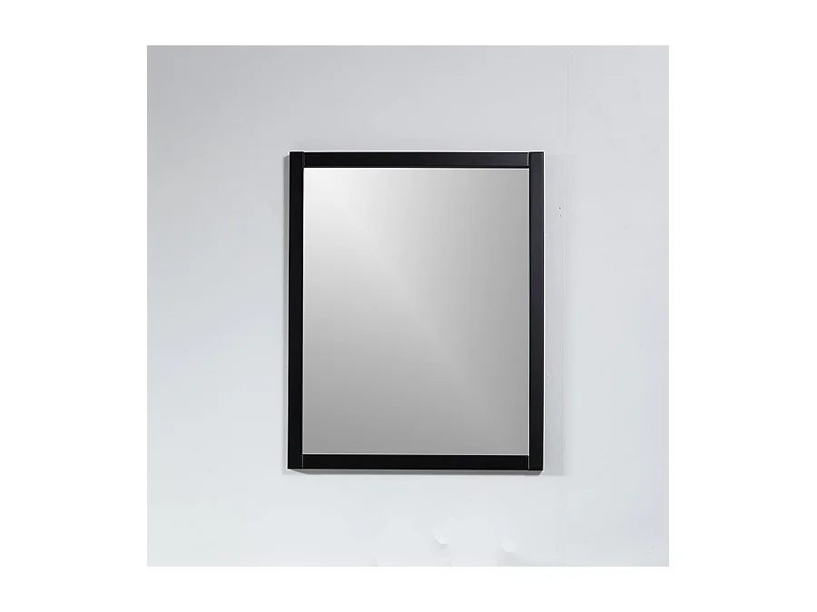 Pack de 2 miroirs rectangulaires NEO 56x70cm avec cadre noir mat