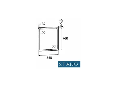 Pack de 2 miroirs rectangulaires NEO 56x70cm avec cadre noir mat