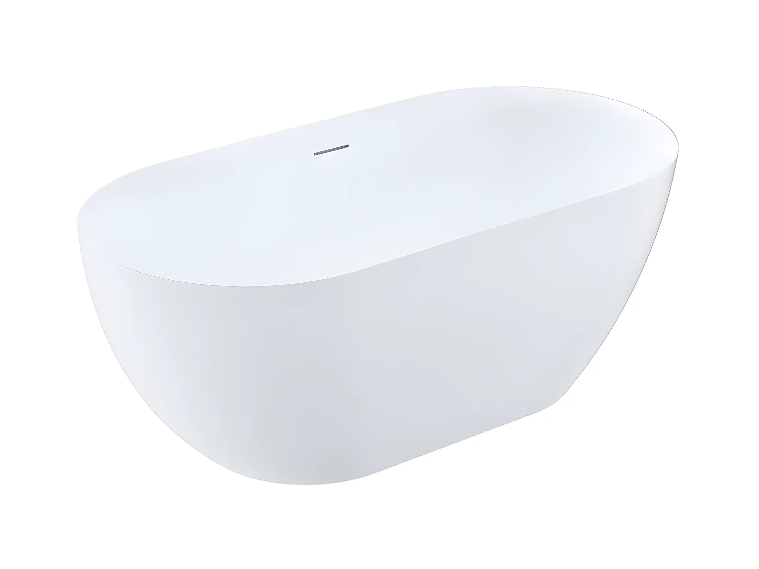 Baignoire îlot design ovale LISBON blanche 170 cm Mat