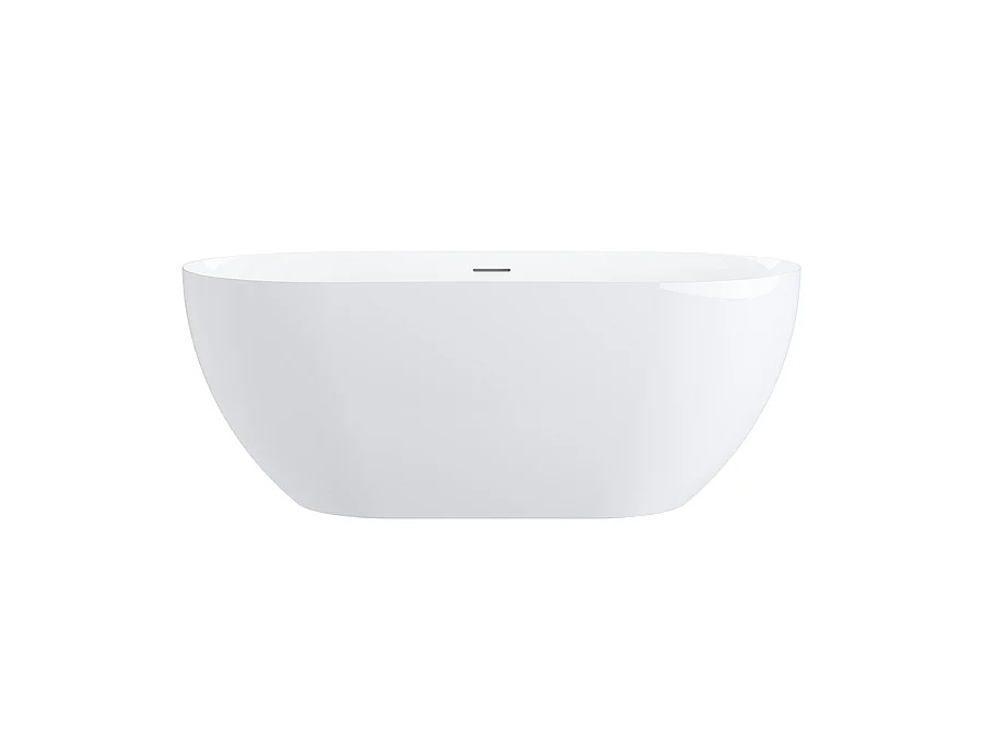 Baignoire îlot design ovale LISBON blanche 170 cm Brillant