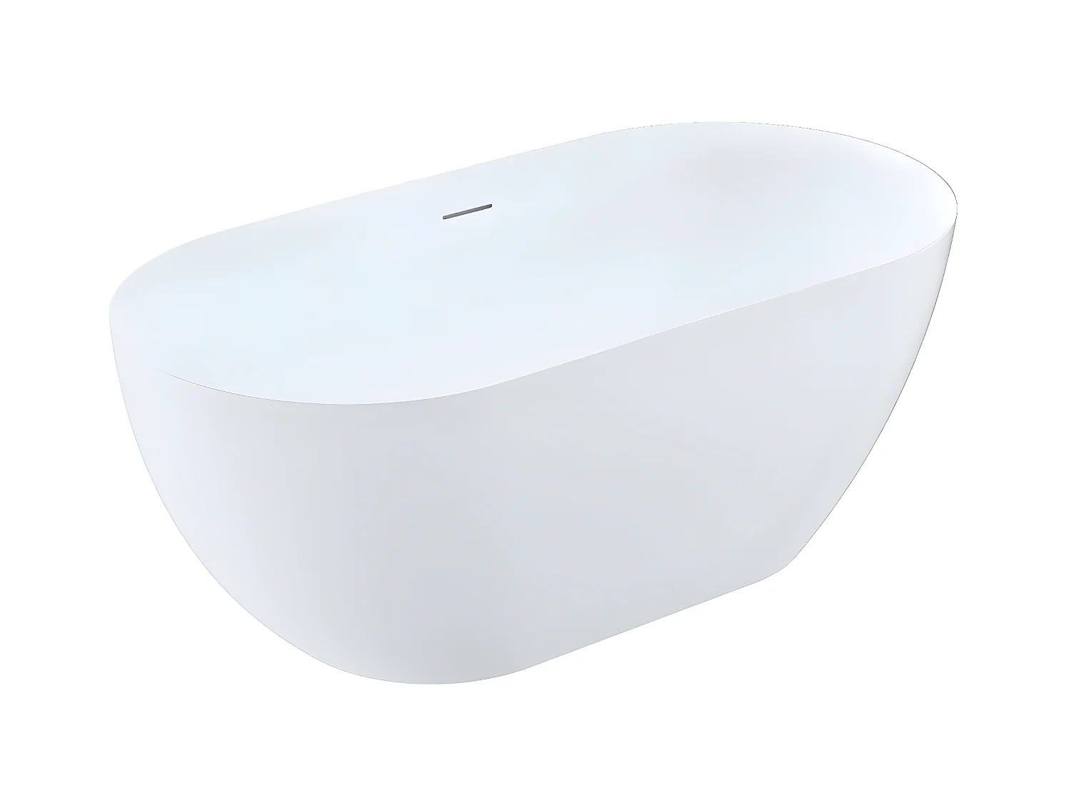 Baignoire îlot design ovale LISBON blanche 150 cm Mat