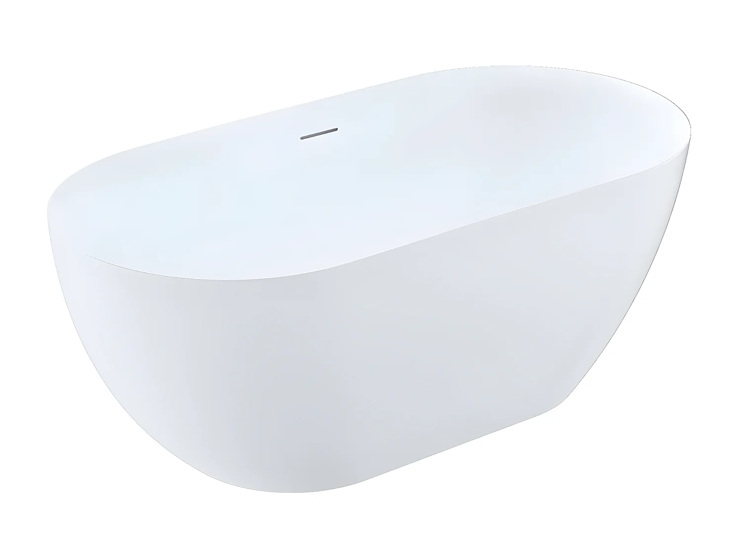 Baignoire îlot design ovale LISBON blanche 150 cm Mat