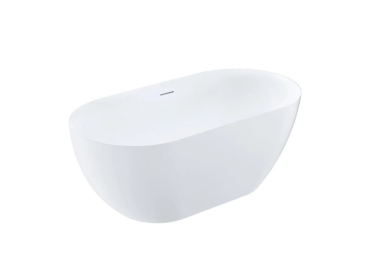 Baignoire îlot design ovale LISBON blanche 150 cm Mat