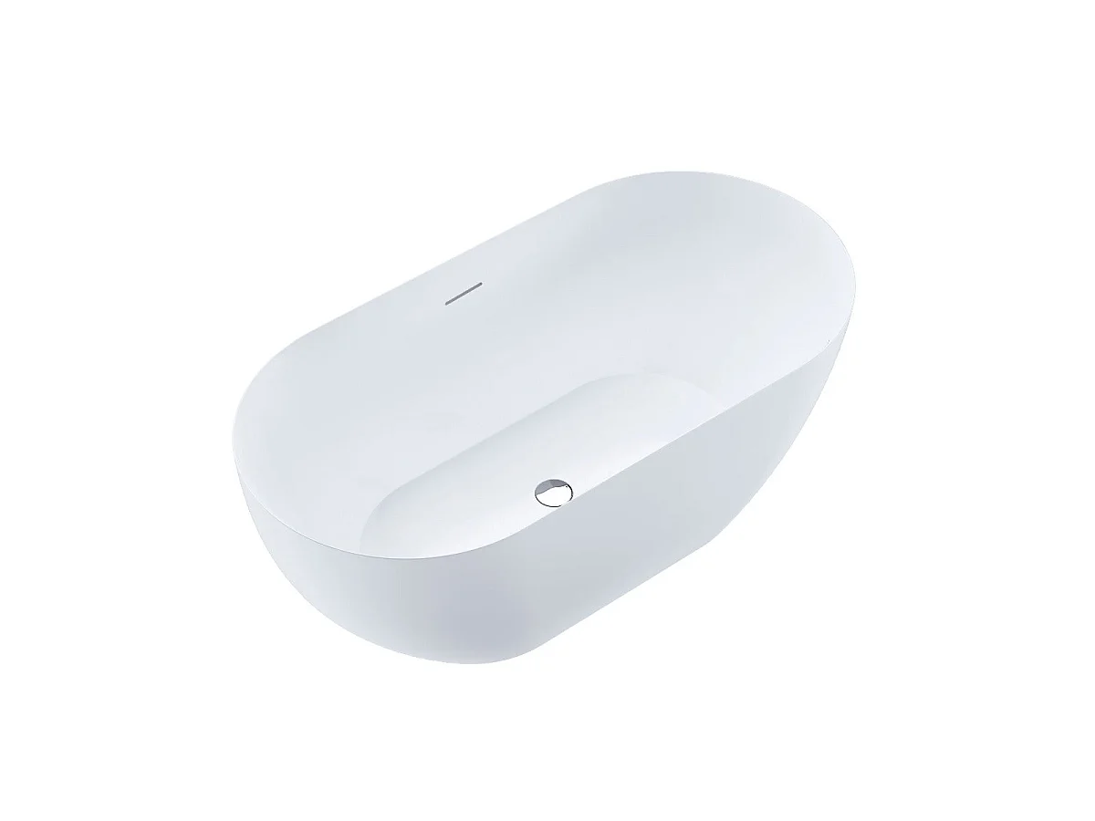Baignoire îlot design ovale LISBON blanche 150 cm Mat