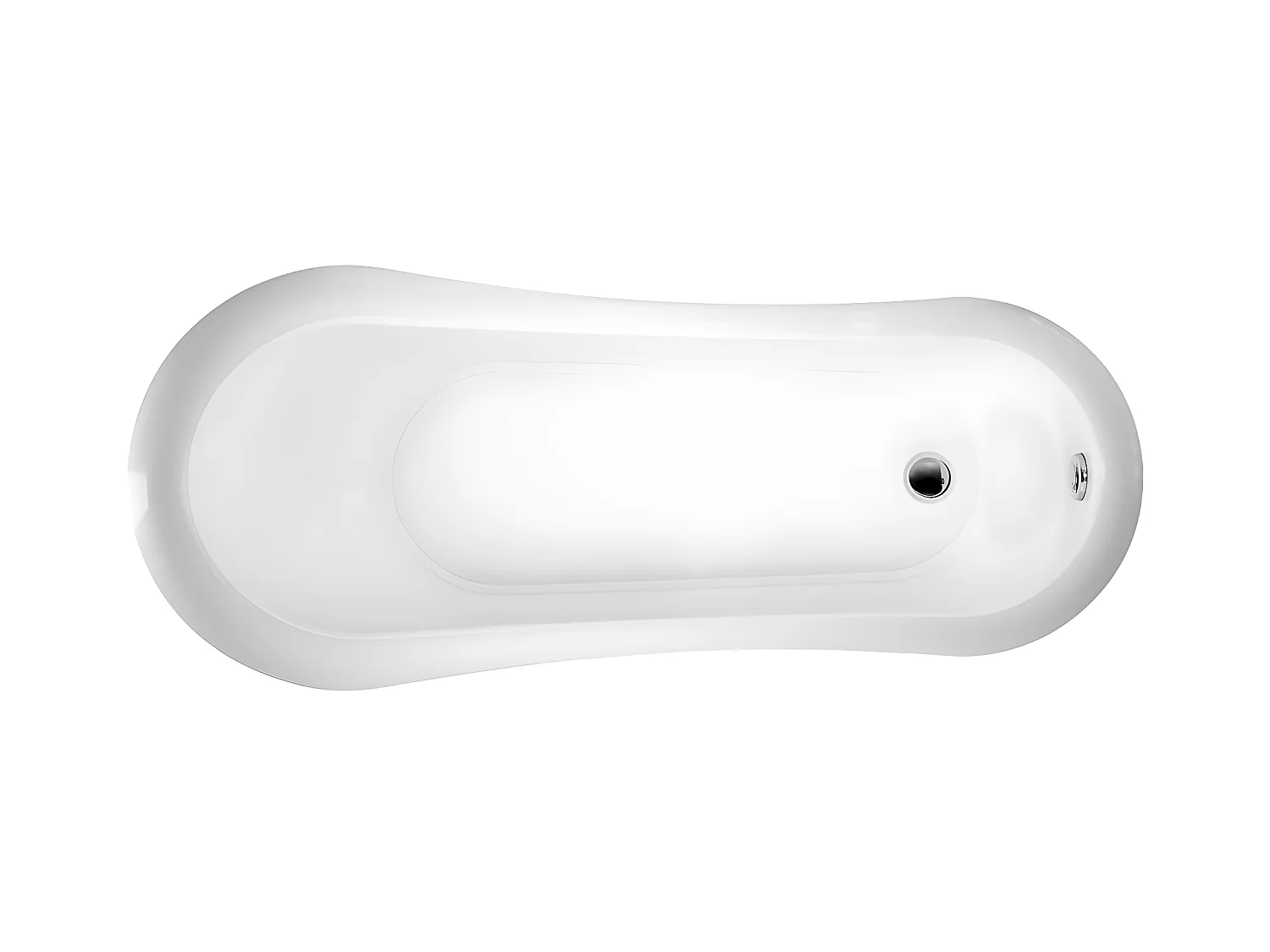 Baignoire ancienne rétro sur pieds RICHMOND Blanche 155 cm Pieds de Lion Dorés