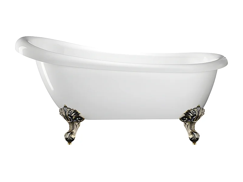 Freistehende Badewanne mit Füßen RICHMOND Adlerfüße ALTBRONZE 155 cm