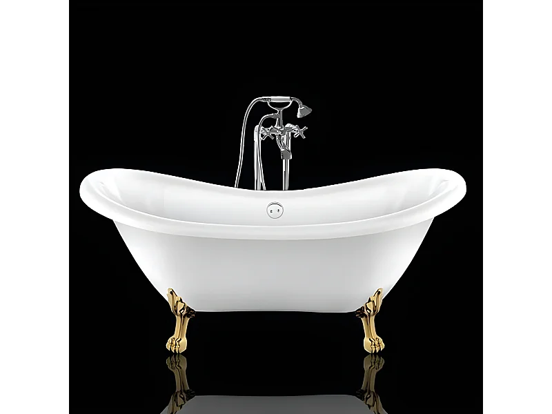 Bañera con patas DARLINGTON  175 cm patas LEÓN DORADAS