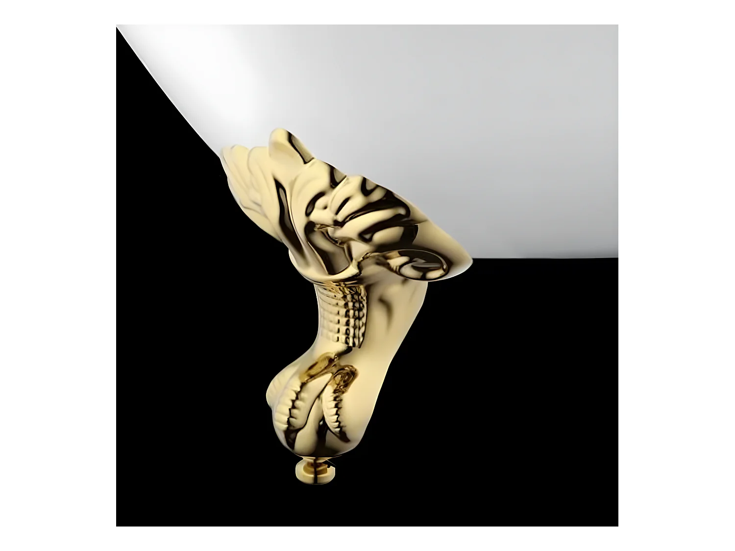 Vasca da bagno freestanding stile classico con piedini RICHMOND nera 171 cm Piedini di aquila Dorati