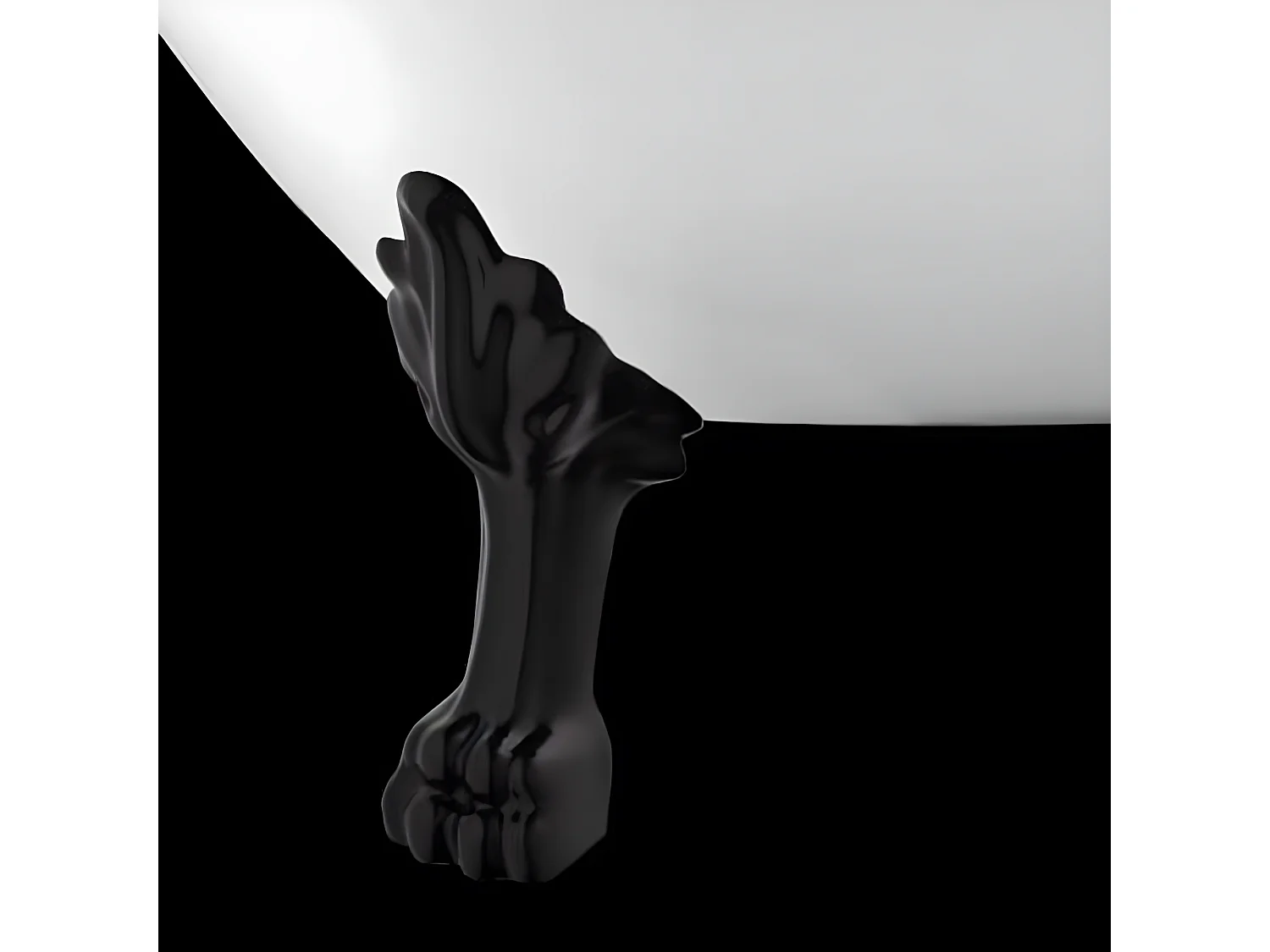 Bañera con patas DARLINGTON  175 cm patas LEÓN NEGRAS