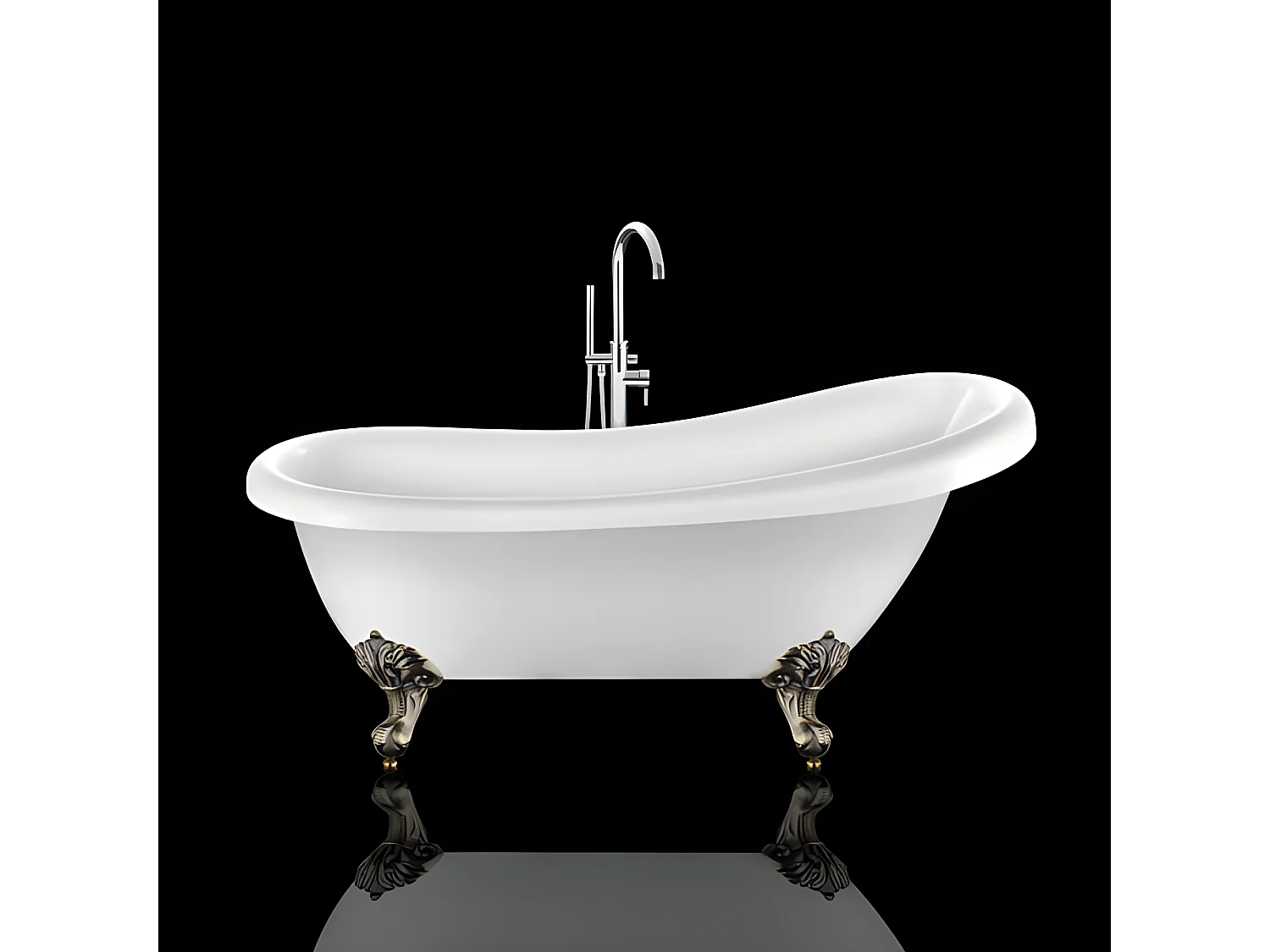 Bañera con patas RICHMOND  171 cm patas ÁGUILA BRONCE ENVEJECIDO