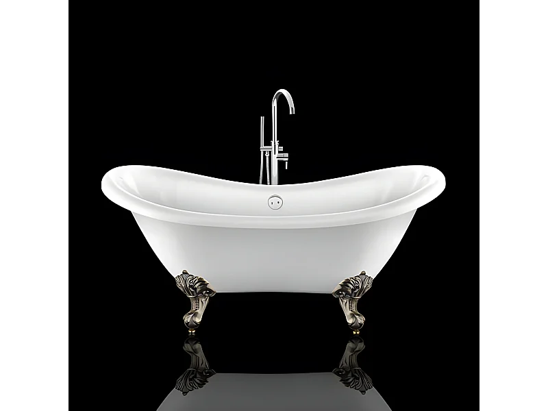 Bañera con patas DARLINGTON  175 cm patas ÁGUILA BRONCE ENVEJECIDO