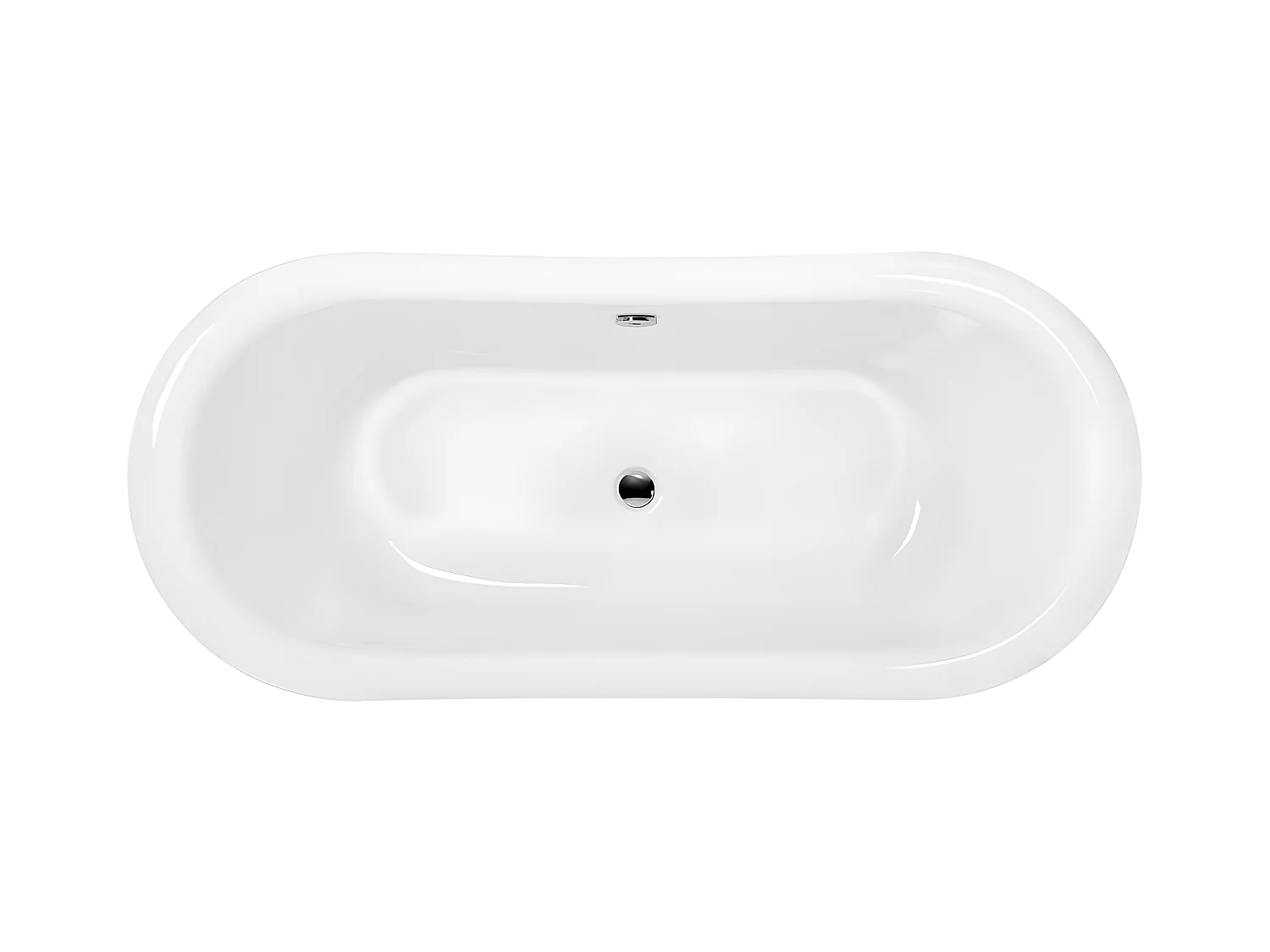 Baignoire îlot rétro ovale PITTSBURGH Blanche 177 cm